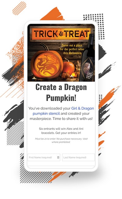Girl & Dragon Wine’s Pumpkin Carving Contest and Stencil Download