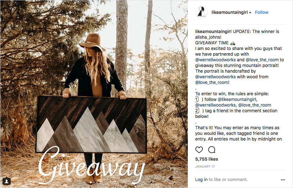 Like a Mountain Girl partners to Build Followers