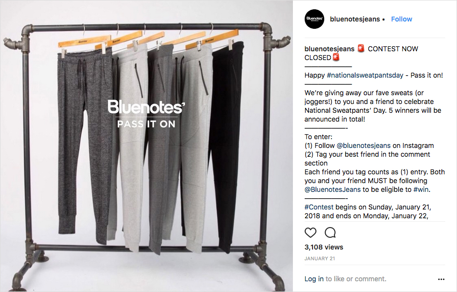 Bluenotes’ Jeans celebrated National Sweatpants Day 