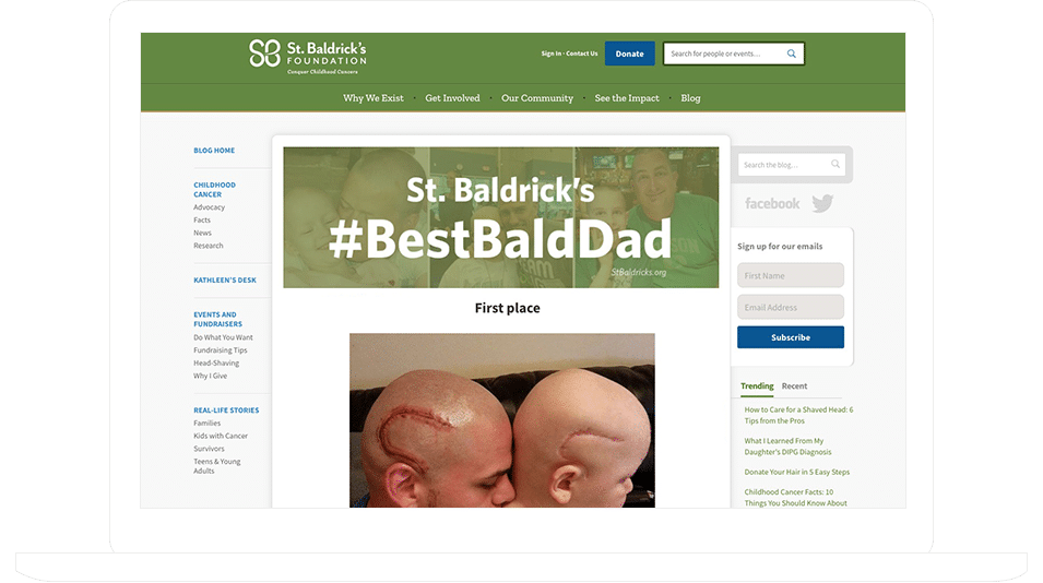 St. Baldrick's Foundation's #BestBaldDad Father's Day Contest