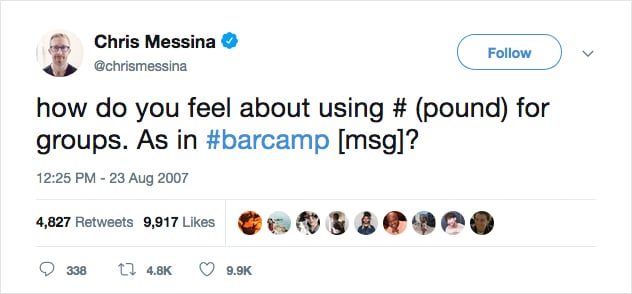 Tweet by Chris Messina