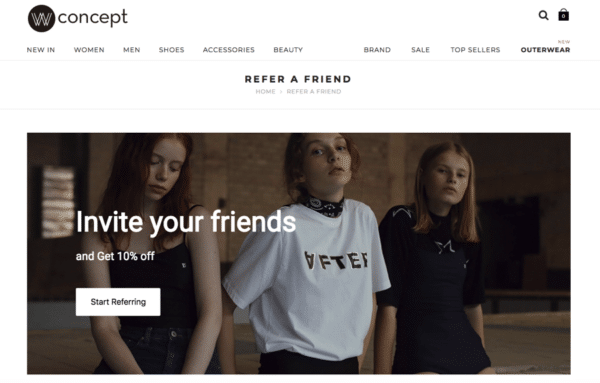 Give referral-based discounts to boost your sales