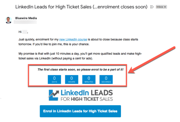 Create urgency with a countdown timer to boost your sales this back friday