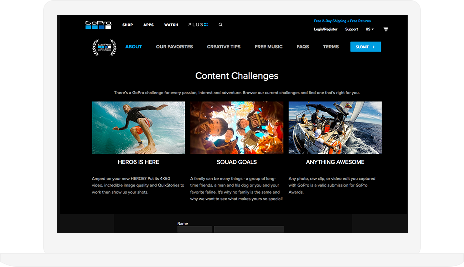 GoPro Content Challenges