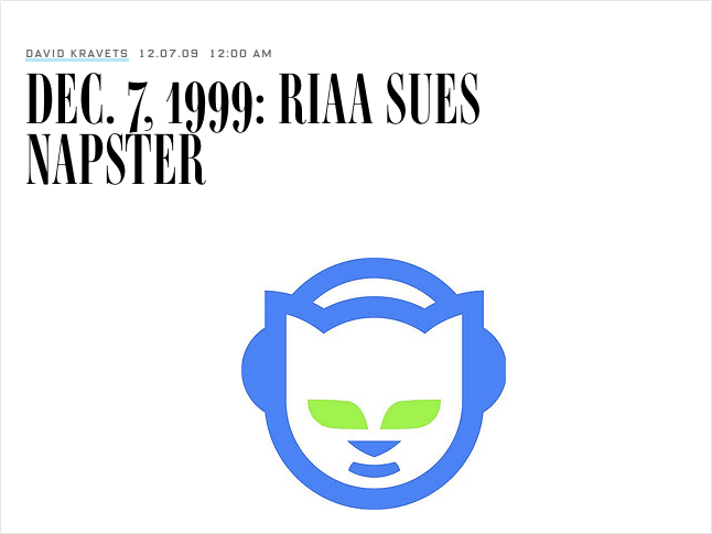 Napster was a music file-sharing service that got sued by the Recording Industry Association of America for copyright infringement.