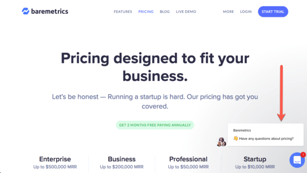 Your On-Site Live Chat List for Barametrics