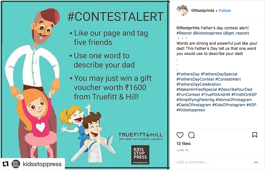 Kids Stop Press Father's Day contest