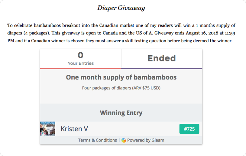 bambamboos diaper giveaway