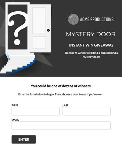 Mystery Door Instant Win Giveaway