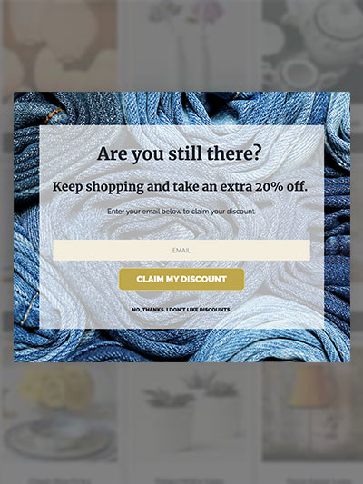 Re-Engage Idle Visitors Pop-Up