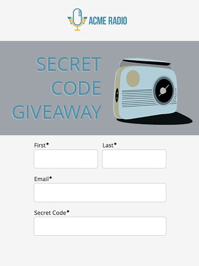 Secret Code Giveaway
