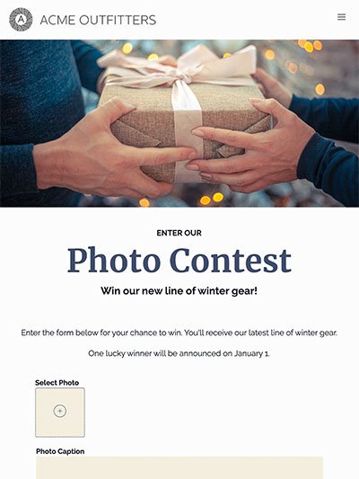 Simple Holiday Photo Contest