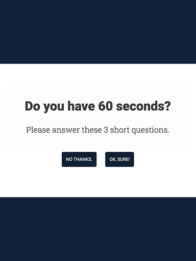 Simple Survey Pop-Up