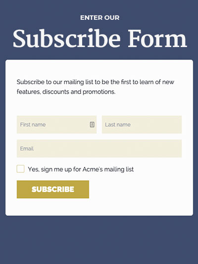 Subscribe Form
