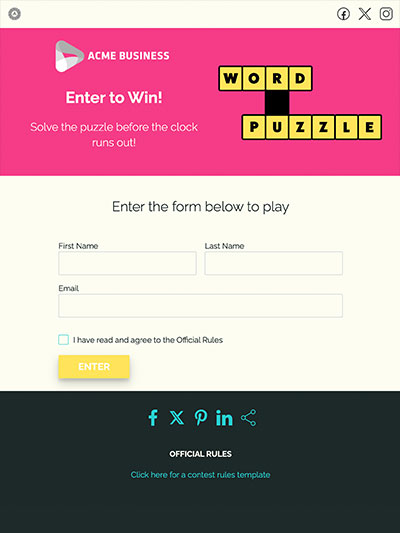 Timed Puzzle Guessing Game